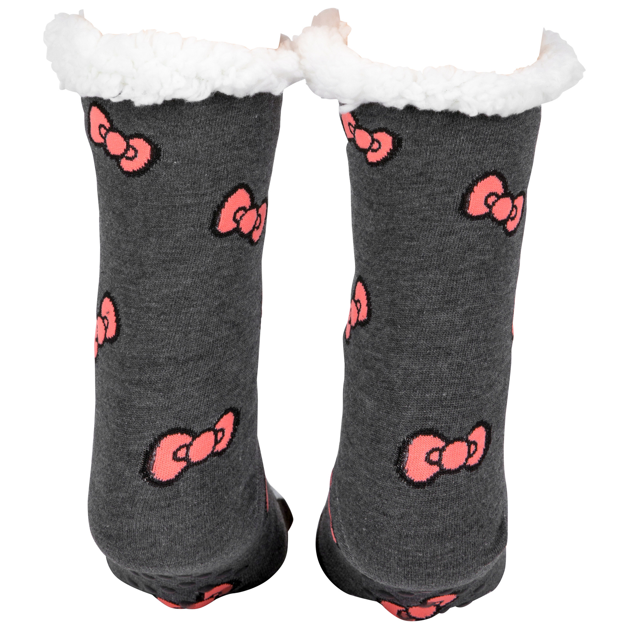 Hello Kitty Bow Pattern Women's Fuzzy Socks